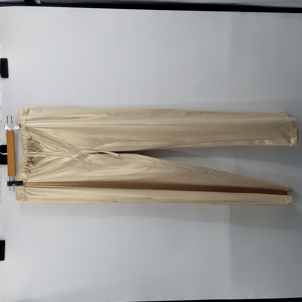 COPY - AEXAE metallic high rise wide leg trousers in gold size medium - Picture 6 of 9